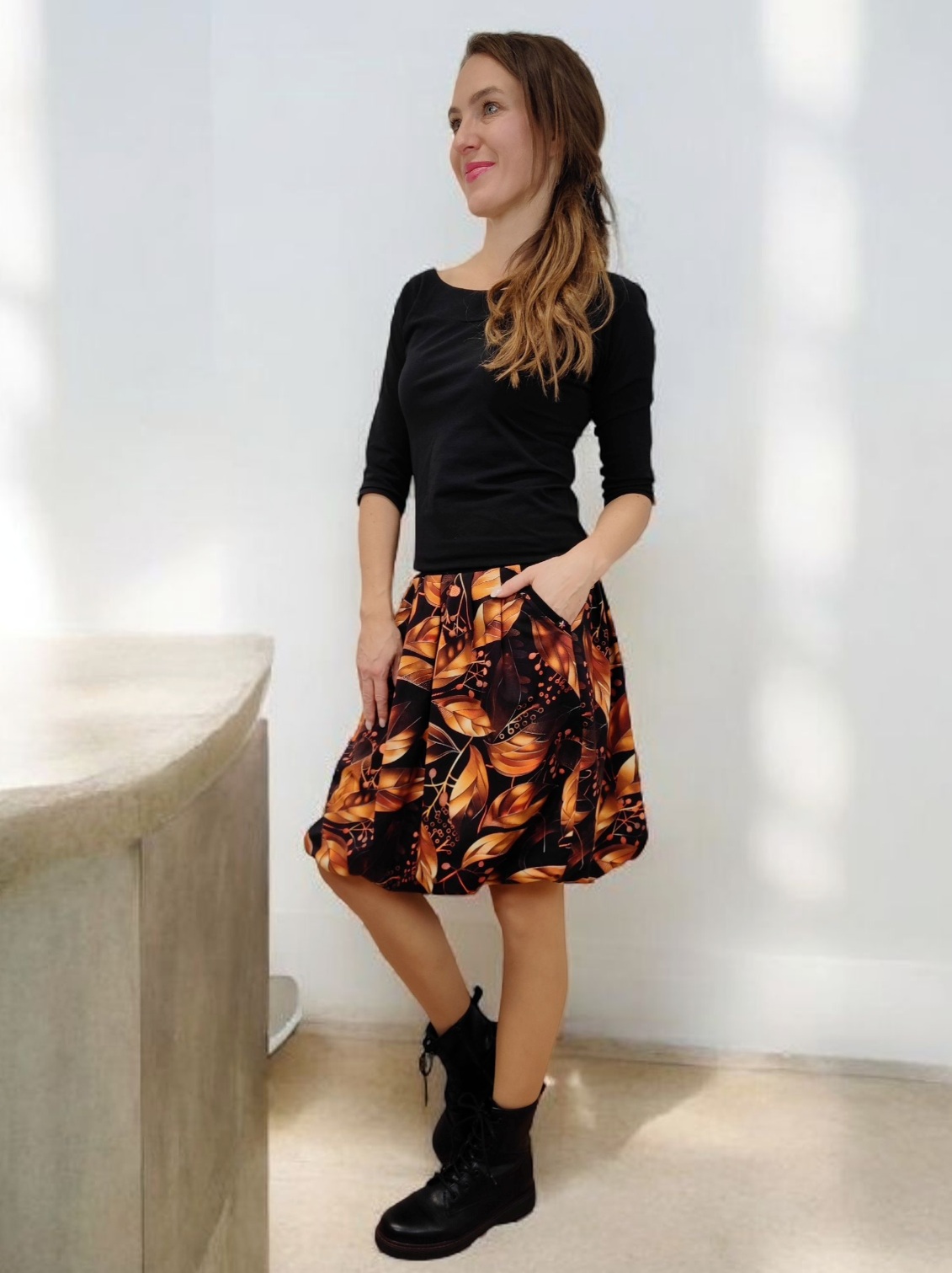 Balonová sukně s elastickým pasem – ideální na vrstvení